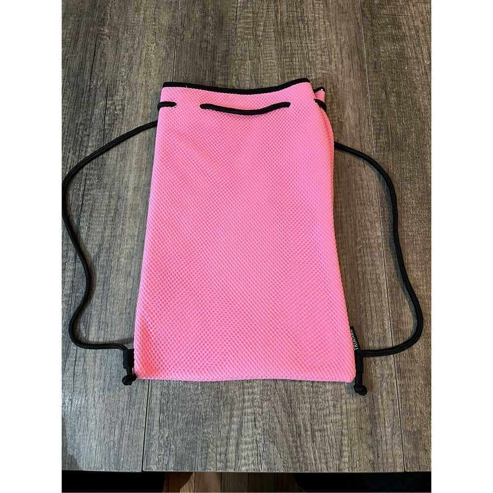 Pink Mesh Neoprene Triangl Bikini Drawstring Bag